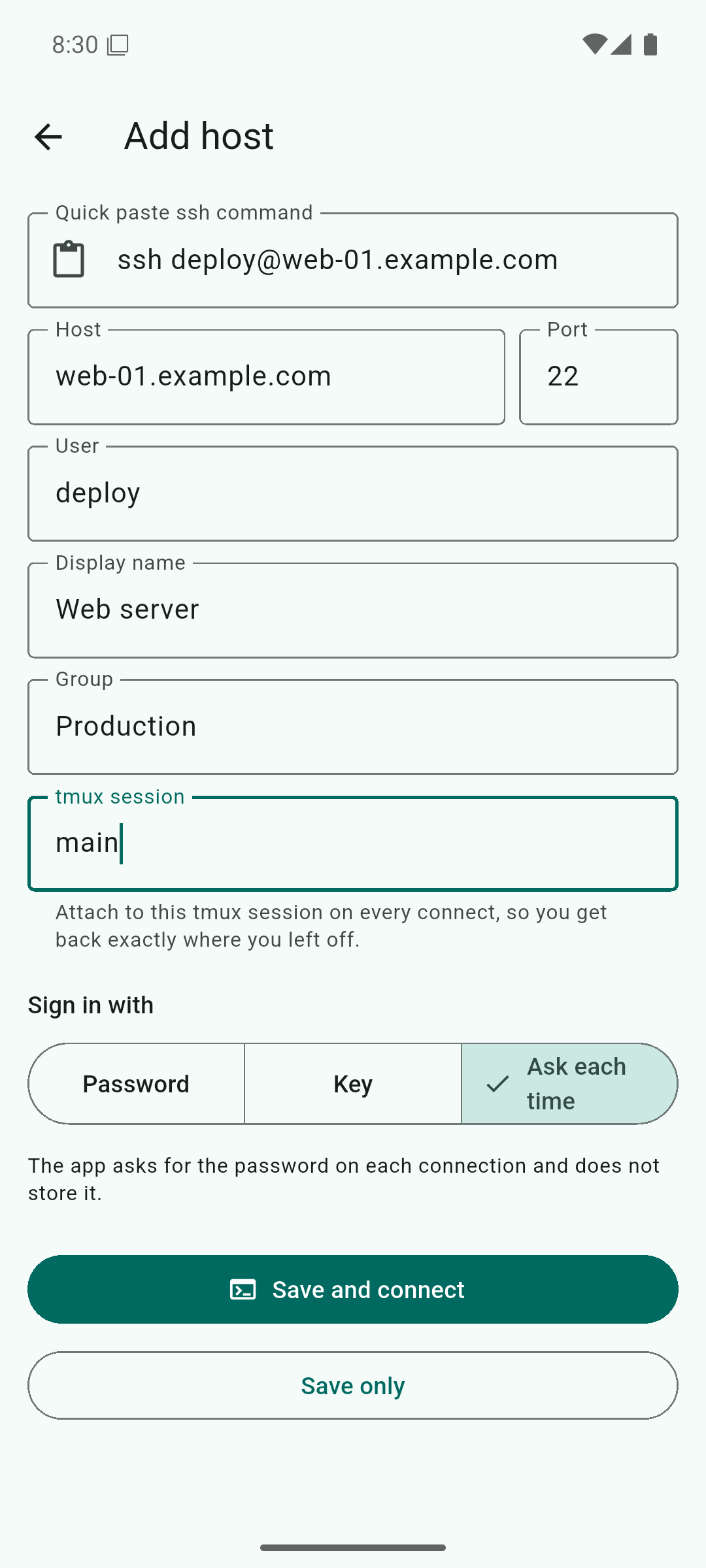Thêm server